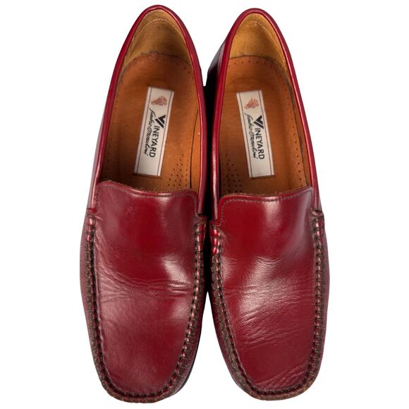 Vineyard Sandro Moscoloni Loafer‎ Mens Murray Red Leather Slip On Career Sz 8 main image 5